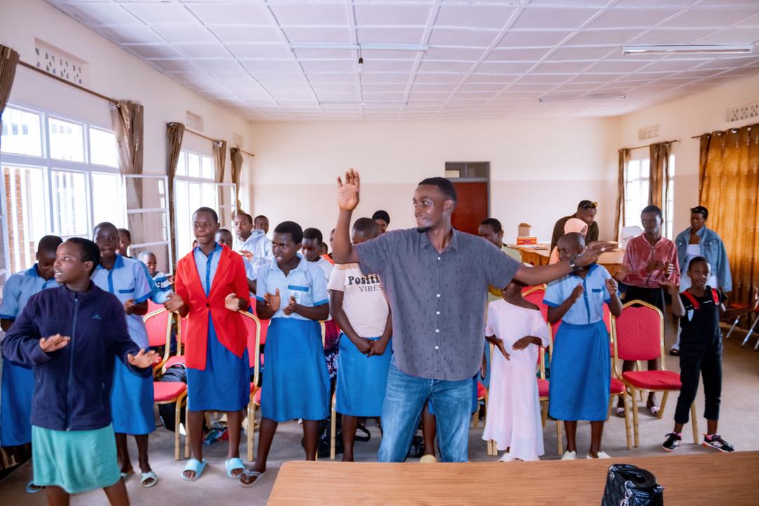 Rwandan girl in school uniform