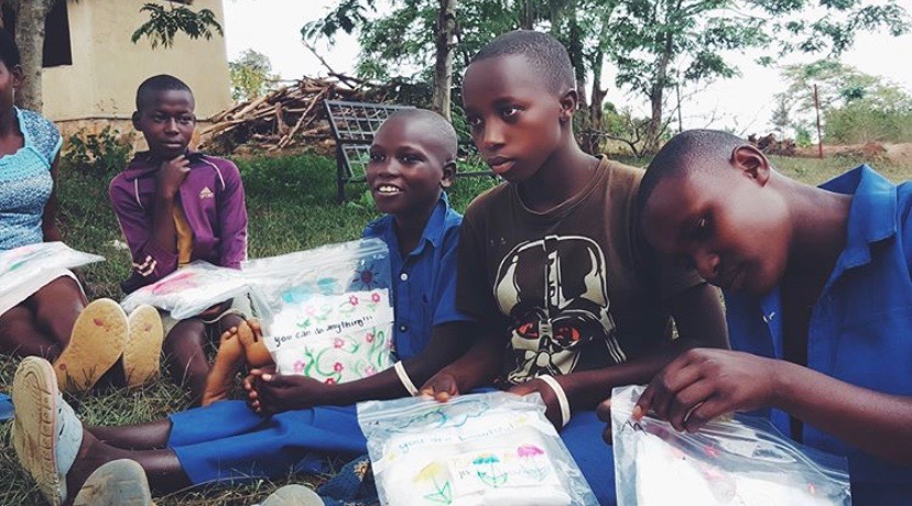 Rwandan girl receiving support